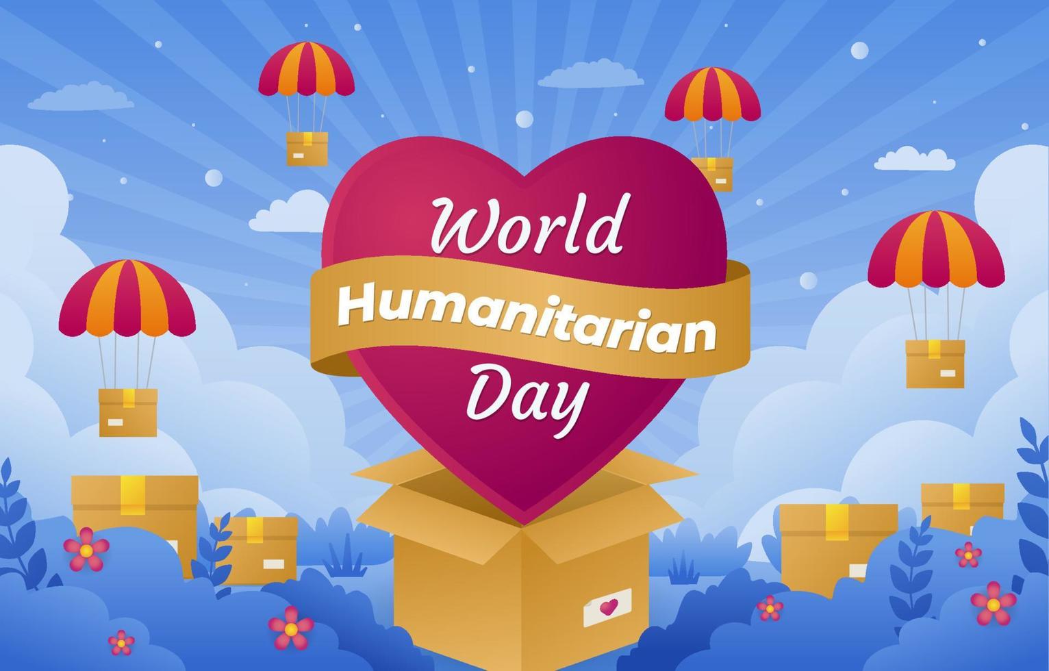 World Humanitarian Day Background vector