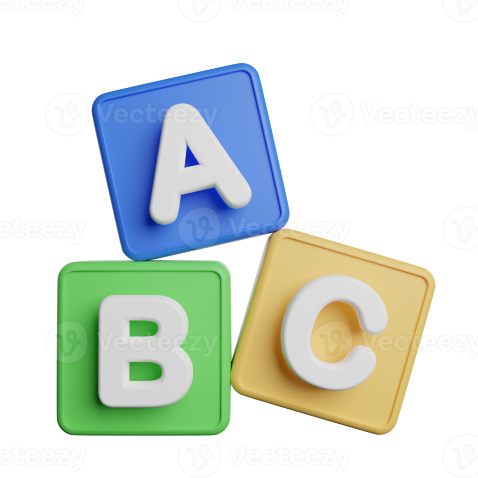 Alphabet Blocks Education Element png