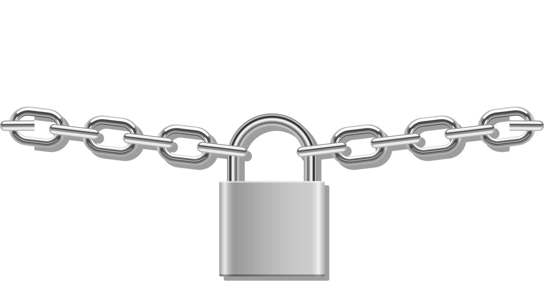 Credit card in chain locked with padlock clipart design illustration png