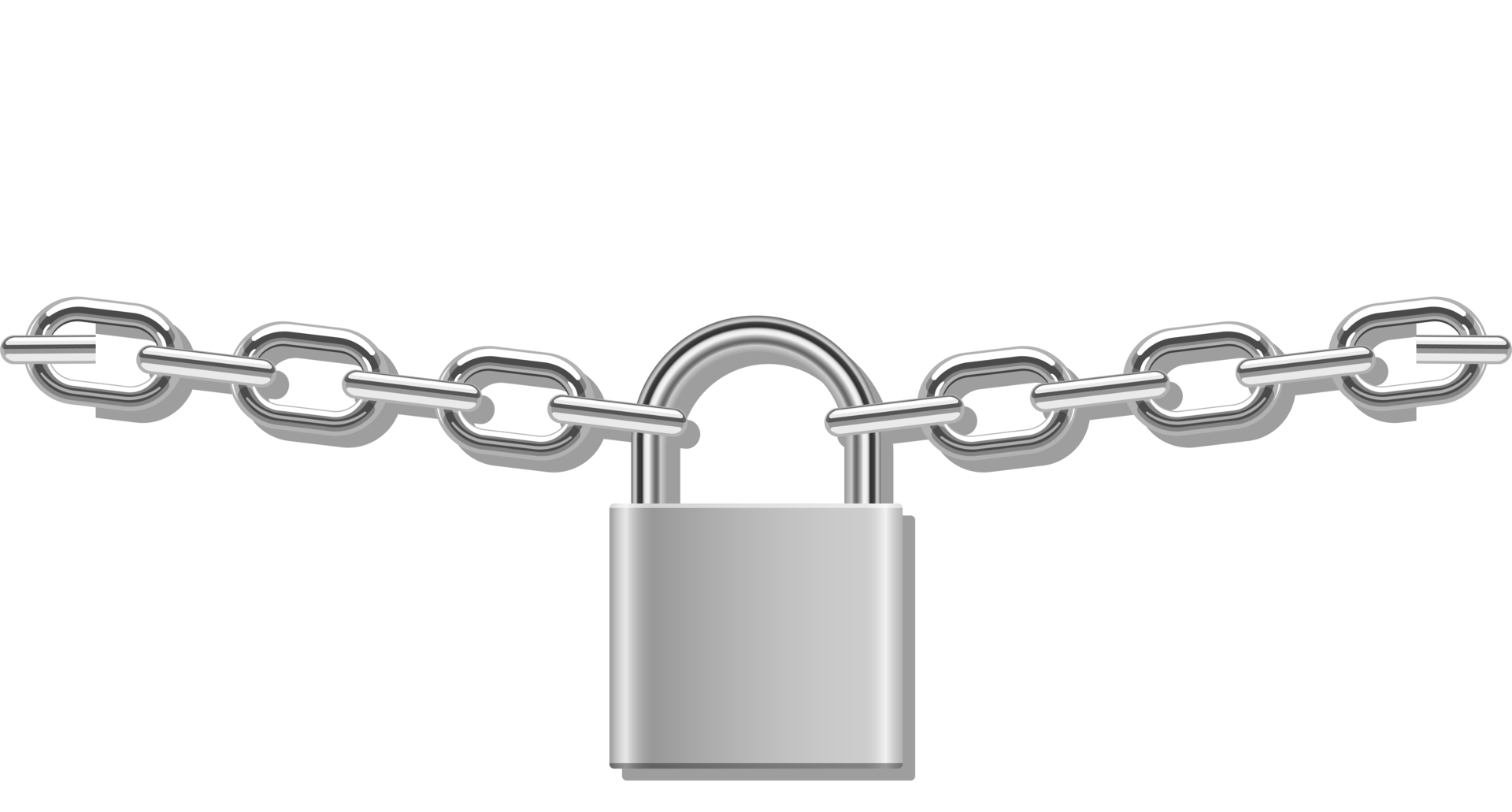 Credit card in chain locked with padlock clipart design illustration