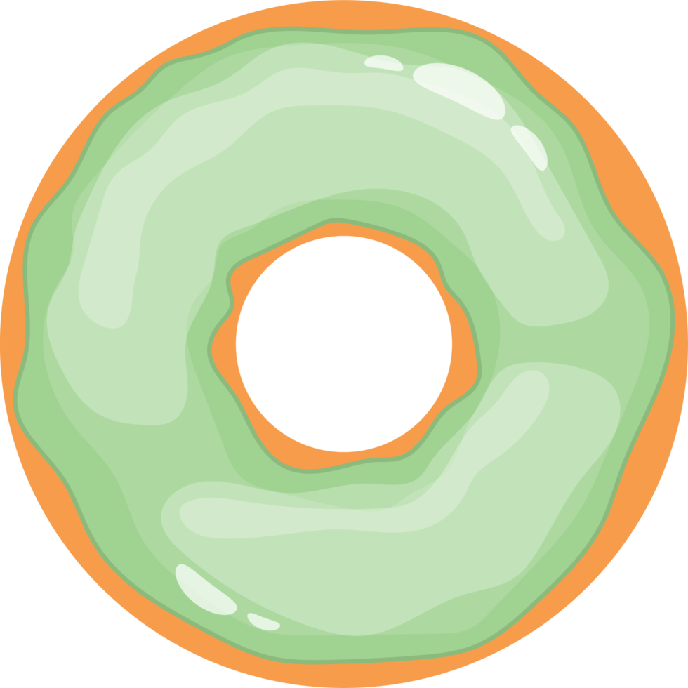 delicioso donut conjunto clipart diseño ilustración png