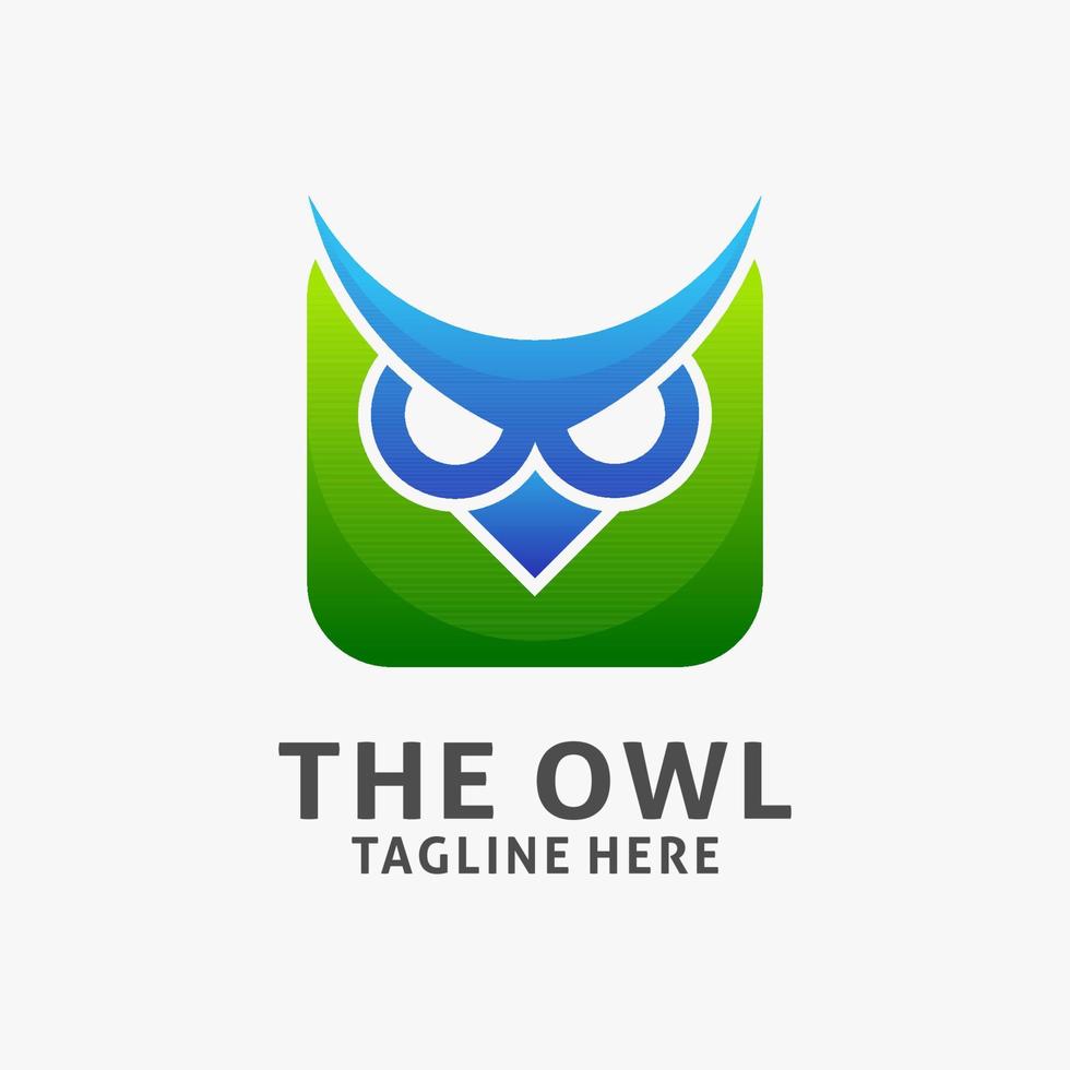 Owl head logo design 9351792 Vector Art at Vecteezy