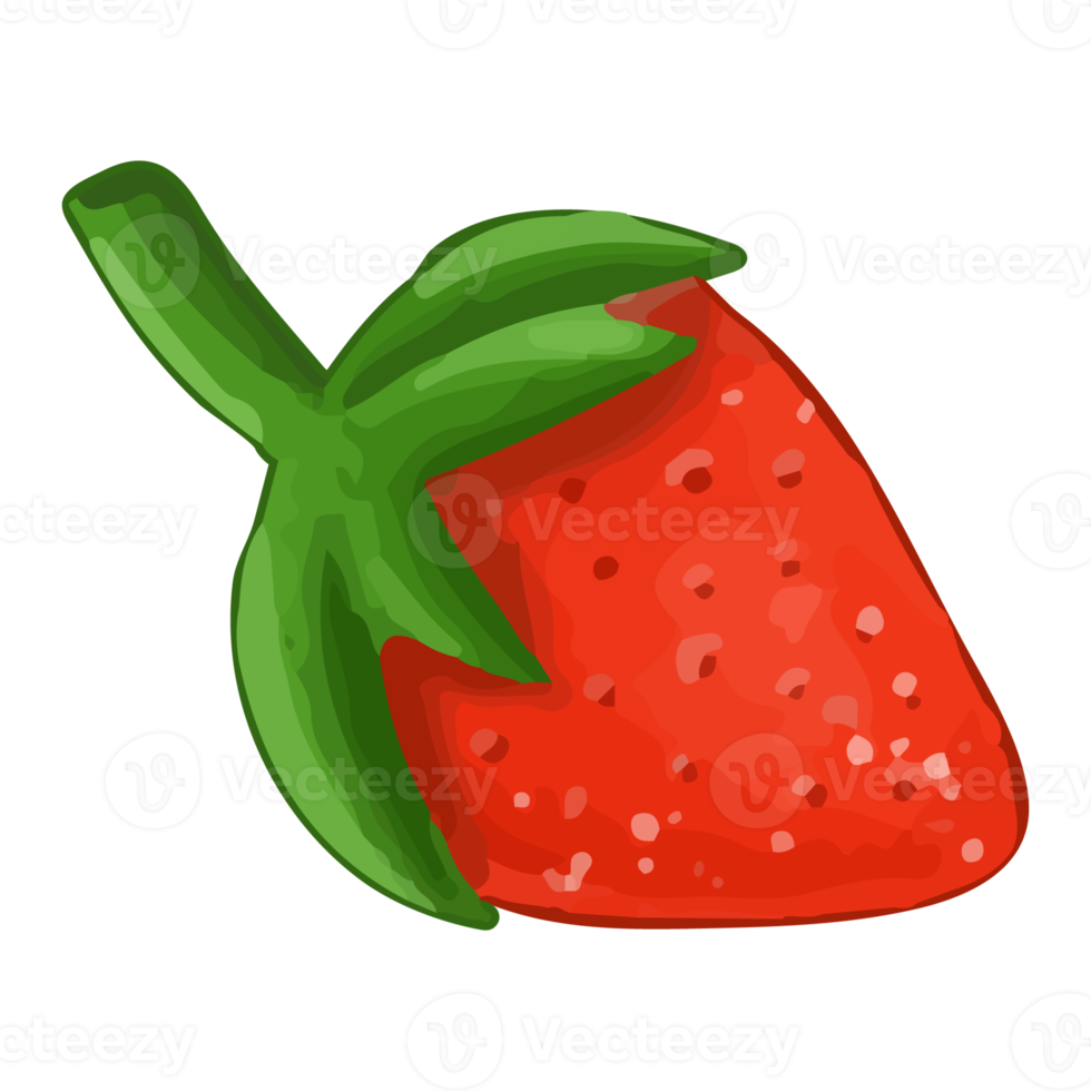 Watercolor Strawberry, Hand painted decoration clipart png