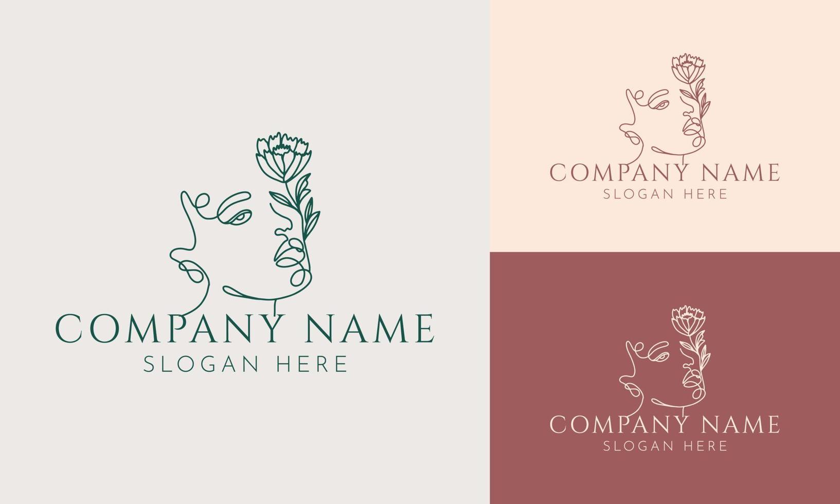 Set of Spa element Hand Drawn Logo with body and Leaves. Logo for spa and beauty salon, boutique, massage therapy, organic shop, relaxation, woman body, interior, yoga, cosmetics, jewelry store vector