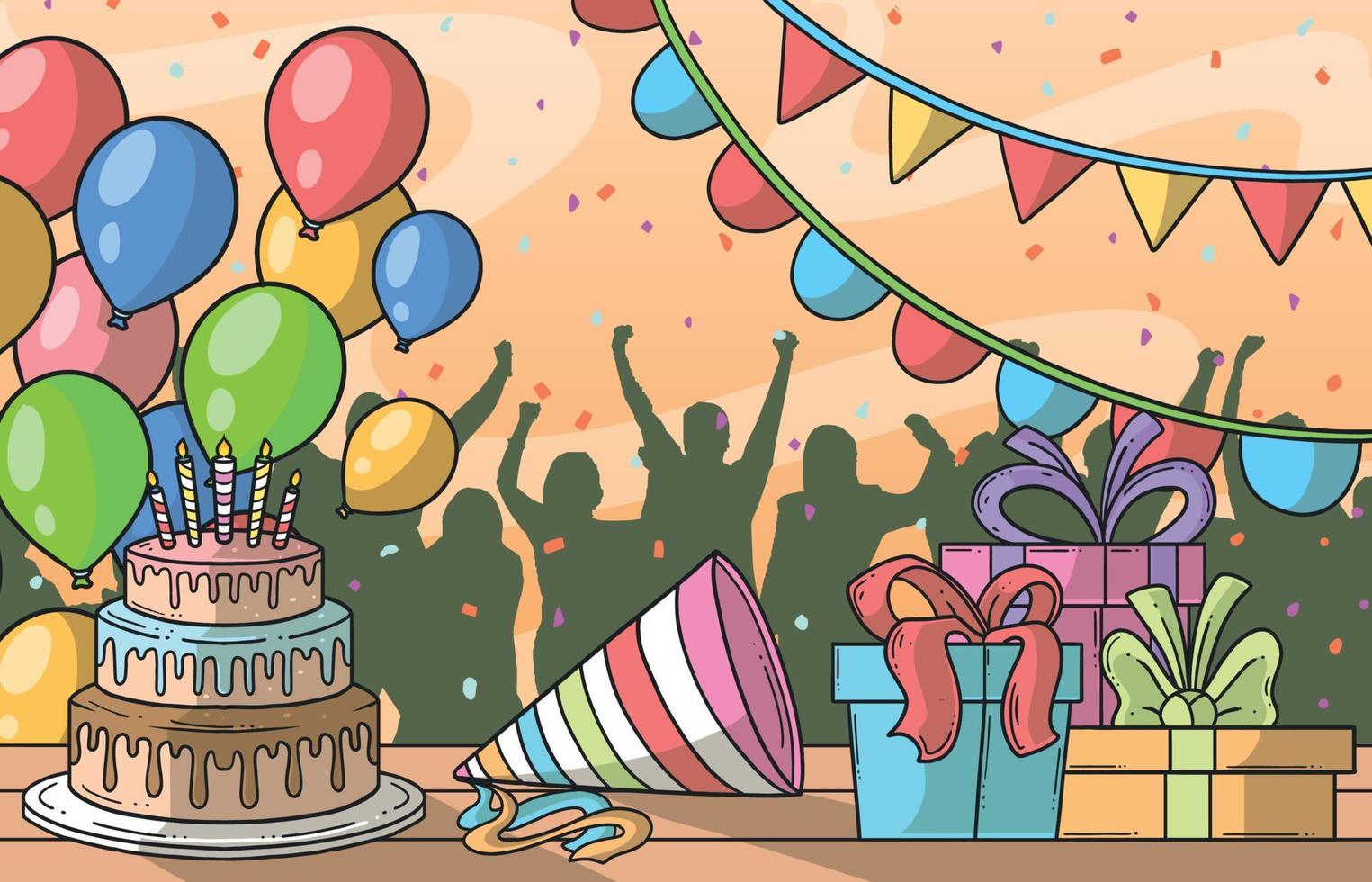 Birthday Celebration Background vector