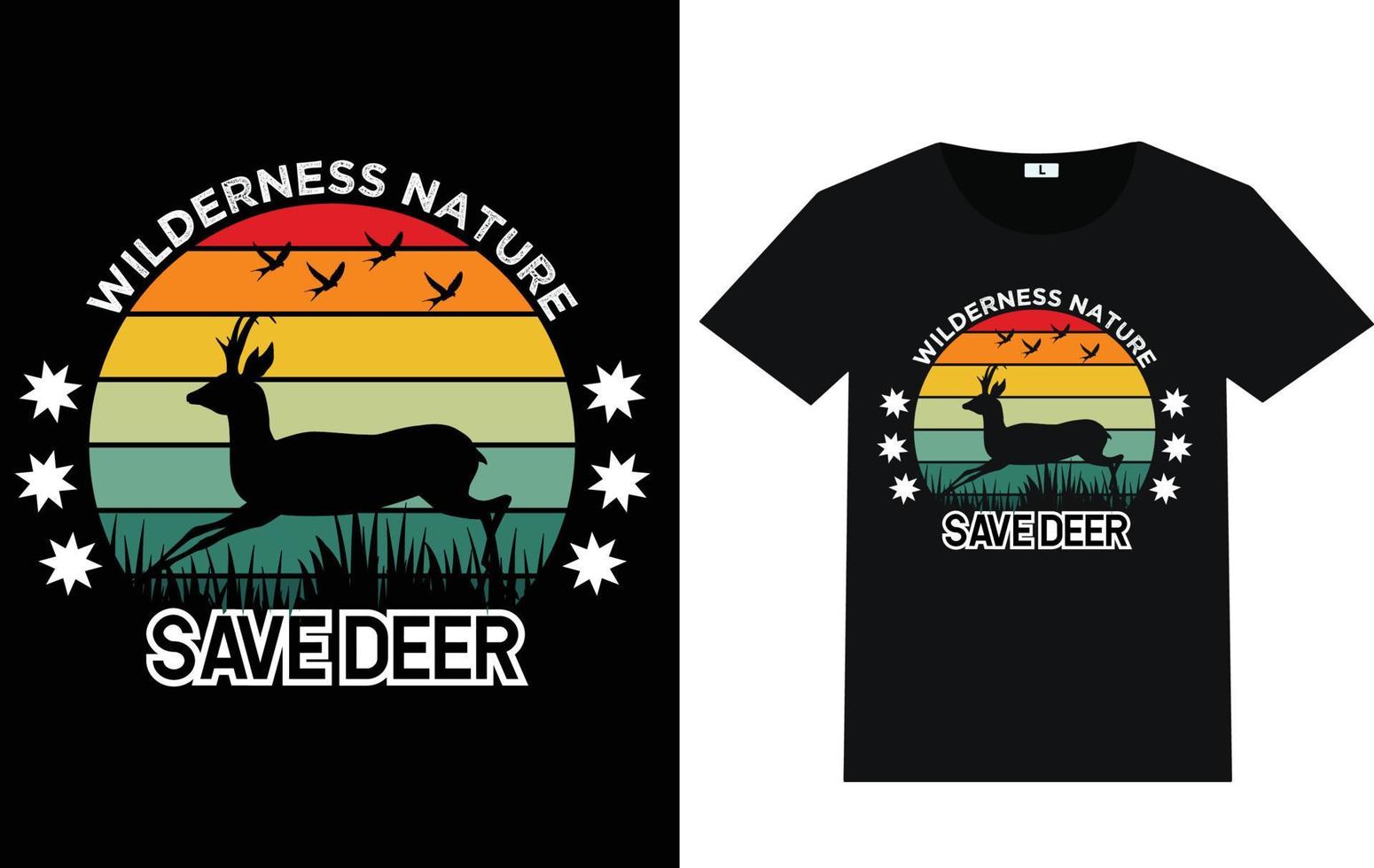 Wilderness nature save deer vector