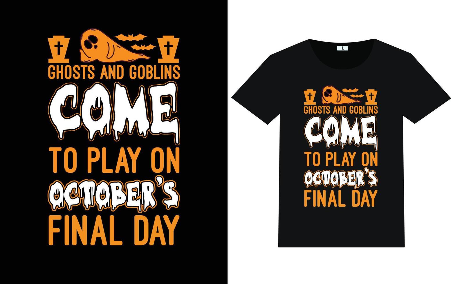 Ghosts and Goblins Come to Play on October's Final Day vector