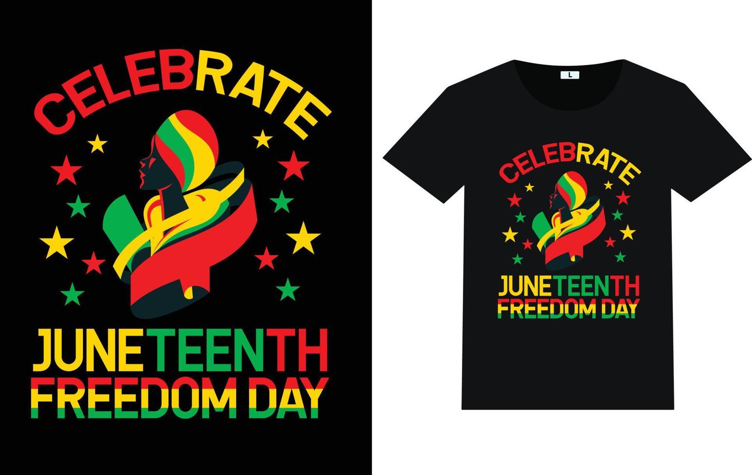 Trendy Juneteenth day typography and graphic t shirt design vector