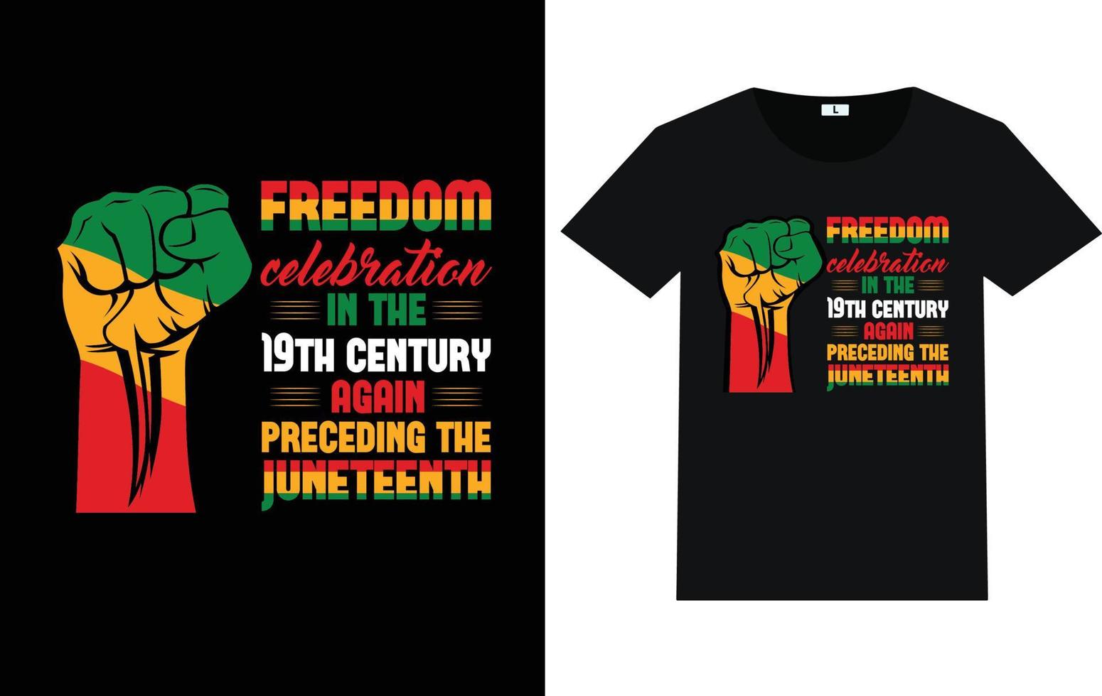 Trendy Juneteenth day typography and graphic t shirt design vector