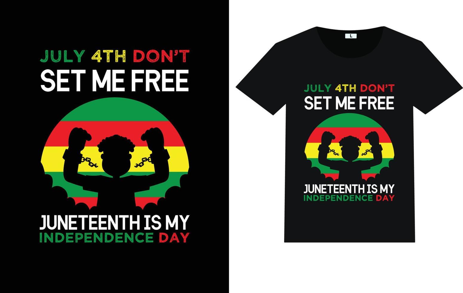 Trendy Juneteenth day typography and graphic t shirt design vector