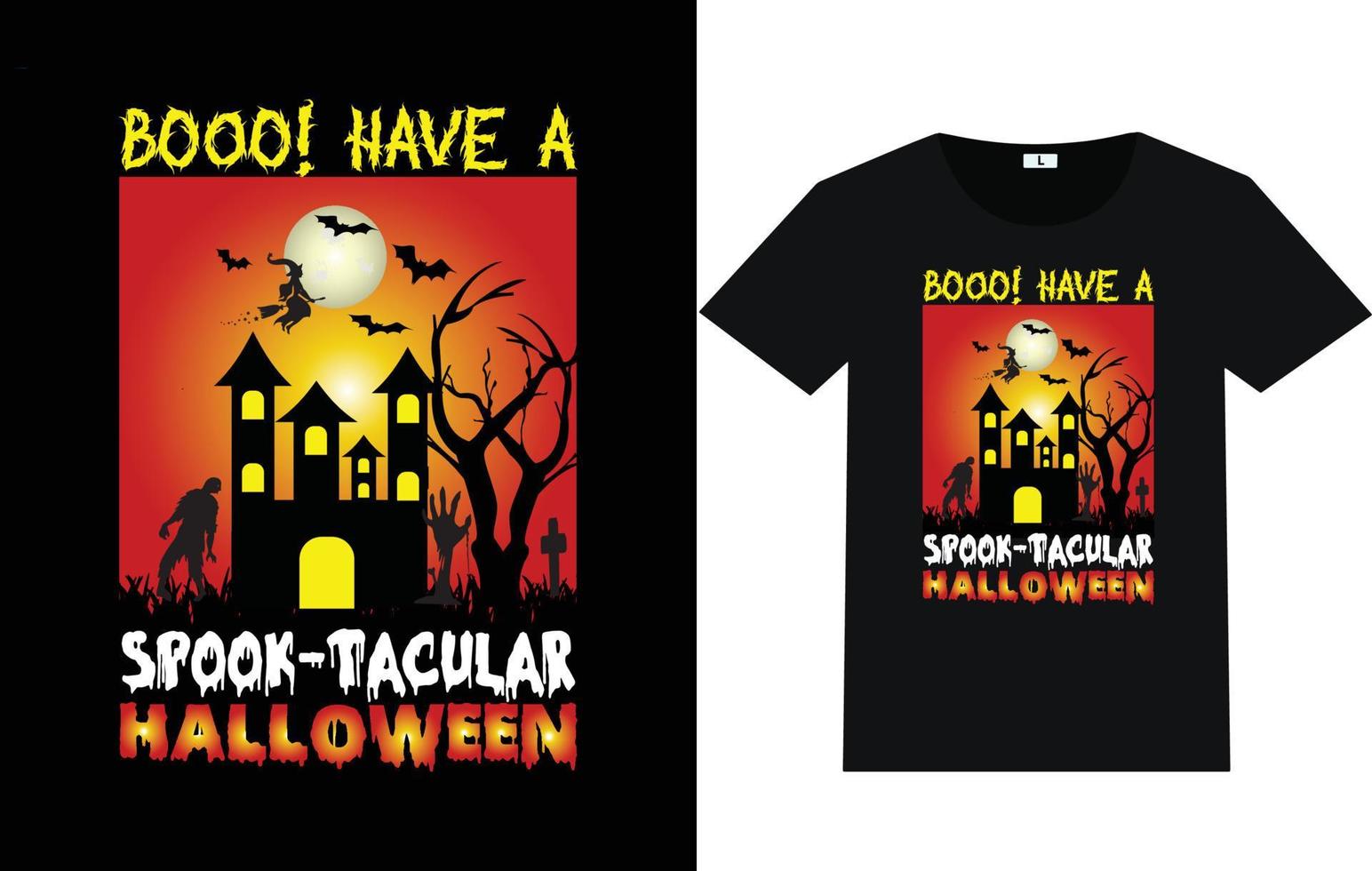 Booo Have a Spook-Tacular Halloween.eps vector