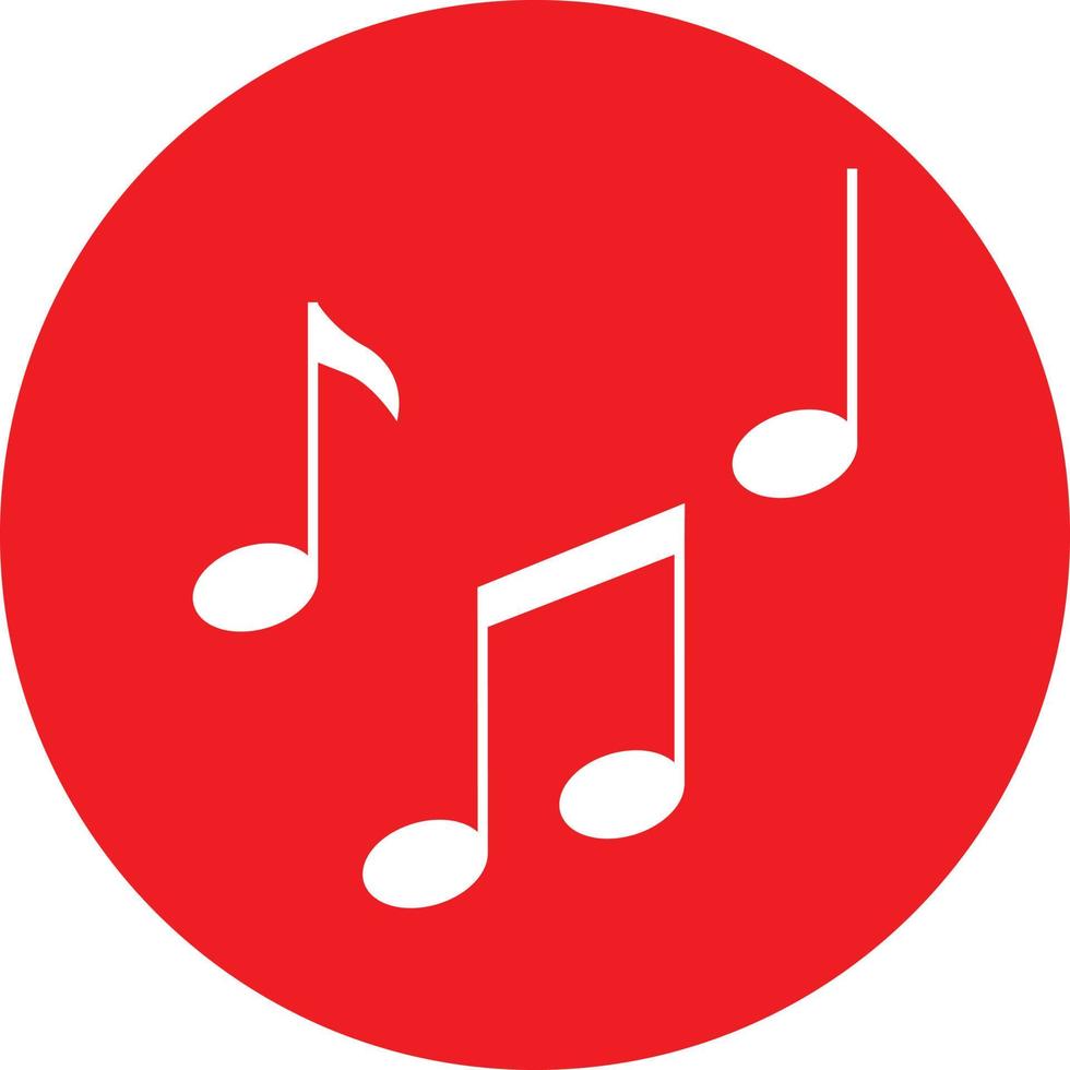 icono de nota musical. símbolo de la canción signo de melodía. estilo plano icono de nota musical para el diseño de su sitio web, logotipo, aplicación, ui. vector