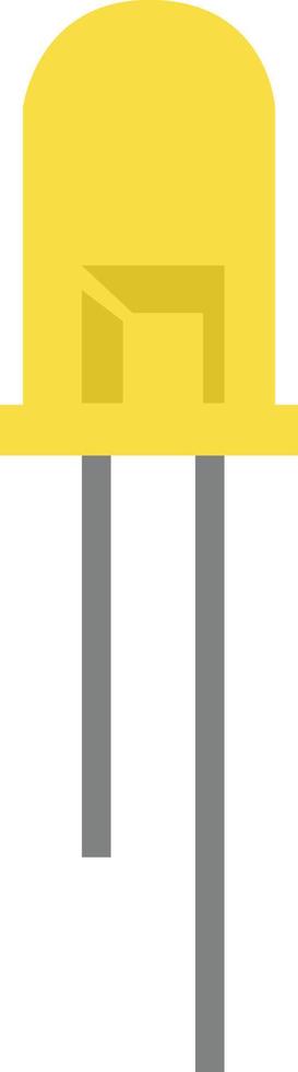 yellow led icon on white background. led sign. light emitting diode. flat style. LED. vector