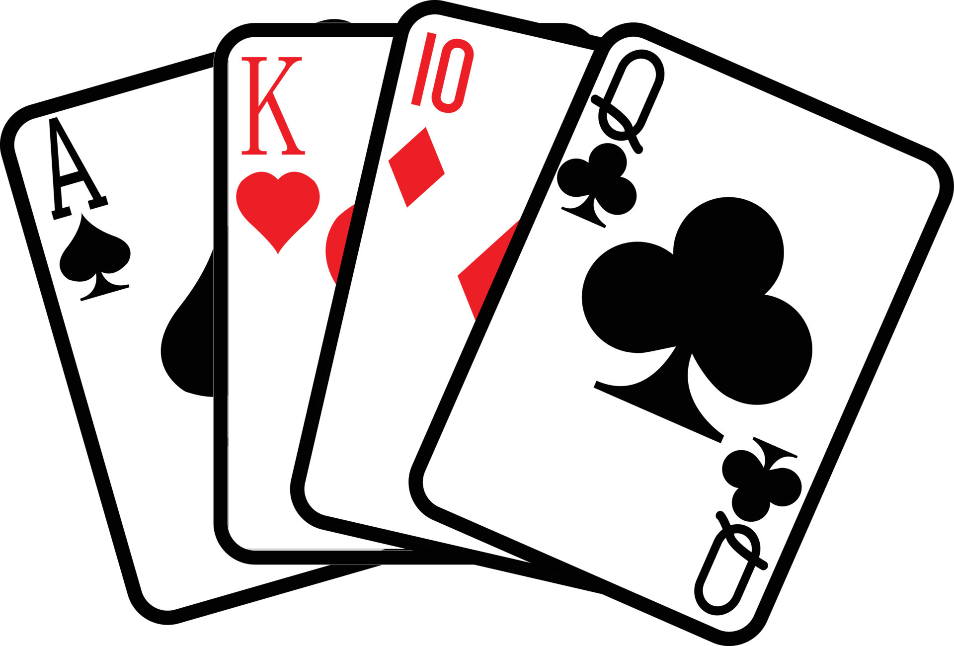 Playing card icon on white background. flat style. Playing poker cards