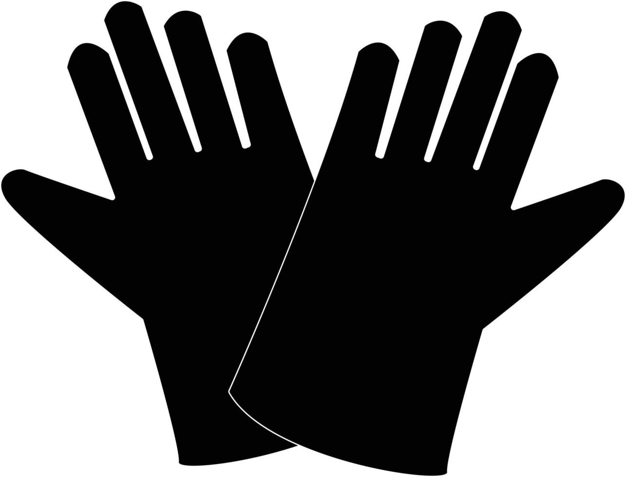 icono de guantes de limpieza sobre fondo blanco. estilo plano icono de guantes protectores de goma para el diseño de su sitio web, logotipo, aplicación, ui. símbolo de guantes de látex. signo de guante vector