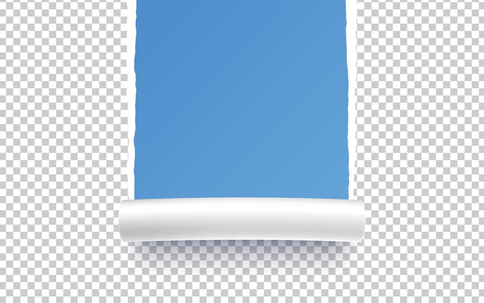 Paper torn. Paper Ripped with realistic shadow transparency. Vector object.