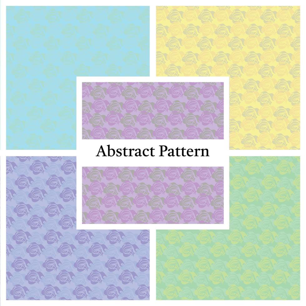 Abstract pattern 5 color set vector illustration for fabric, cover, background, card.