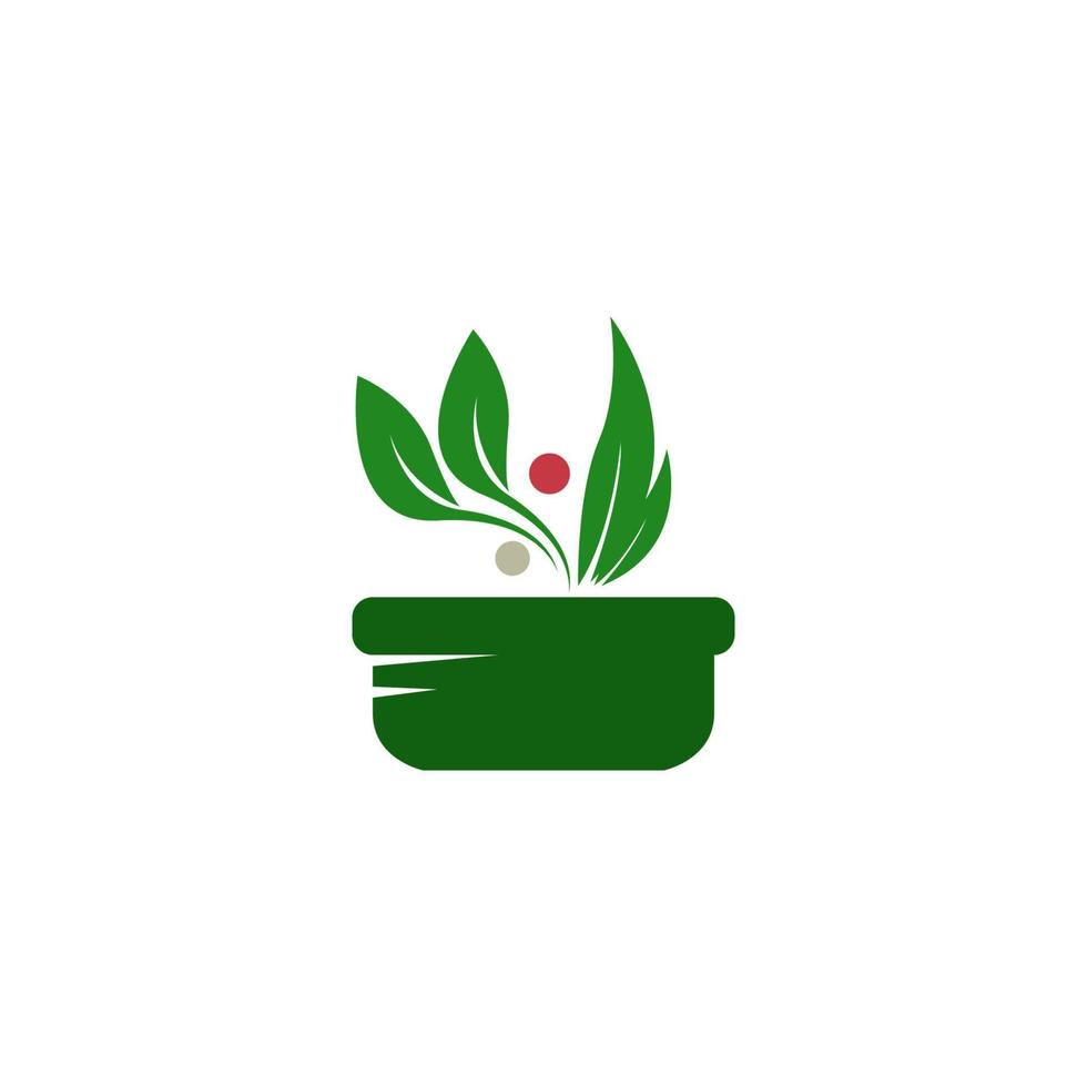 Flower pot icon logo design vector