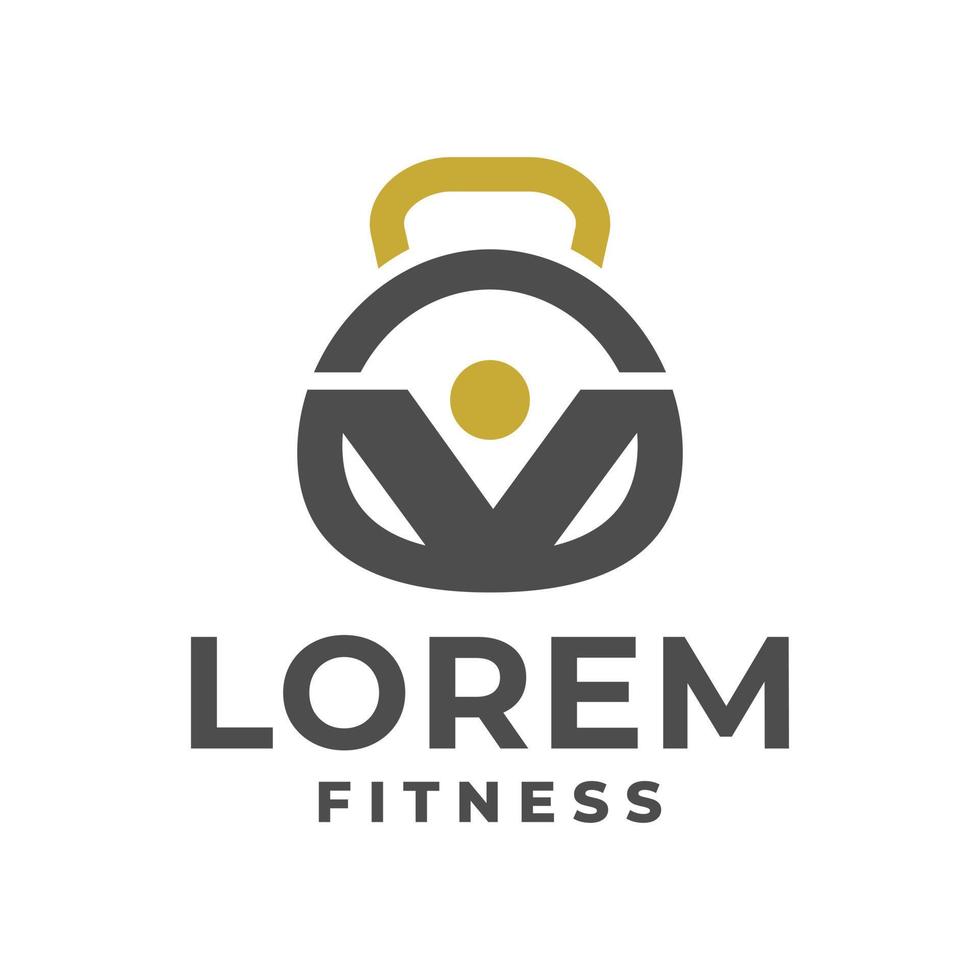 gym logo with letter V. for fitness center logo or any business related to gym, fitness and sport. vector