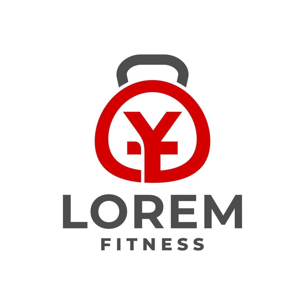 logotipo de gimnasio con letra y t. para el logotipo del gimnasio o cualquier negocio relacionado con el gimnasio, el fitness y el deporte. vector