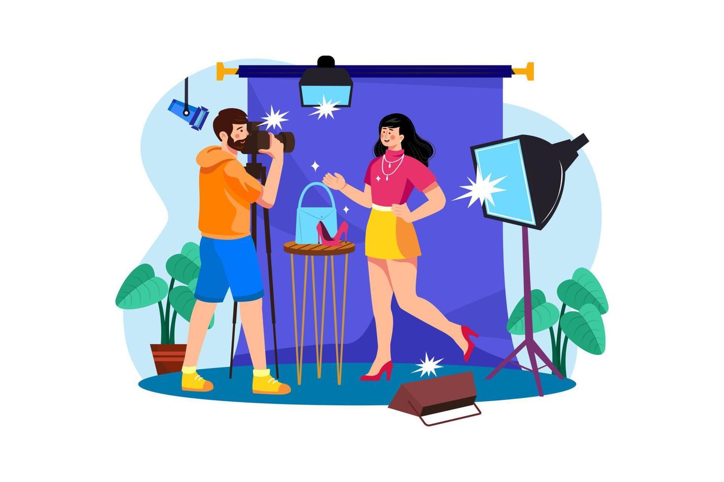 Photographer Illustration concept on white background vector