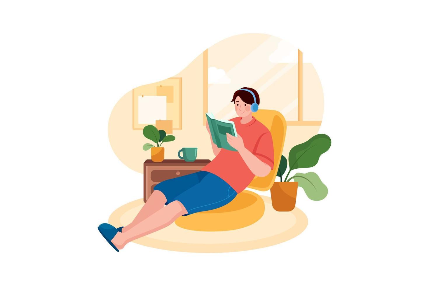 Remote Working Illustration concept. Flat illustration isolated on white background vector