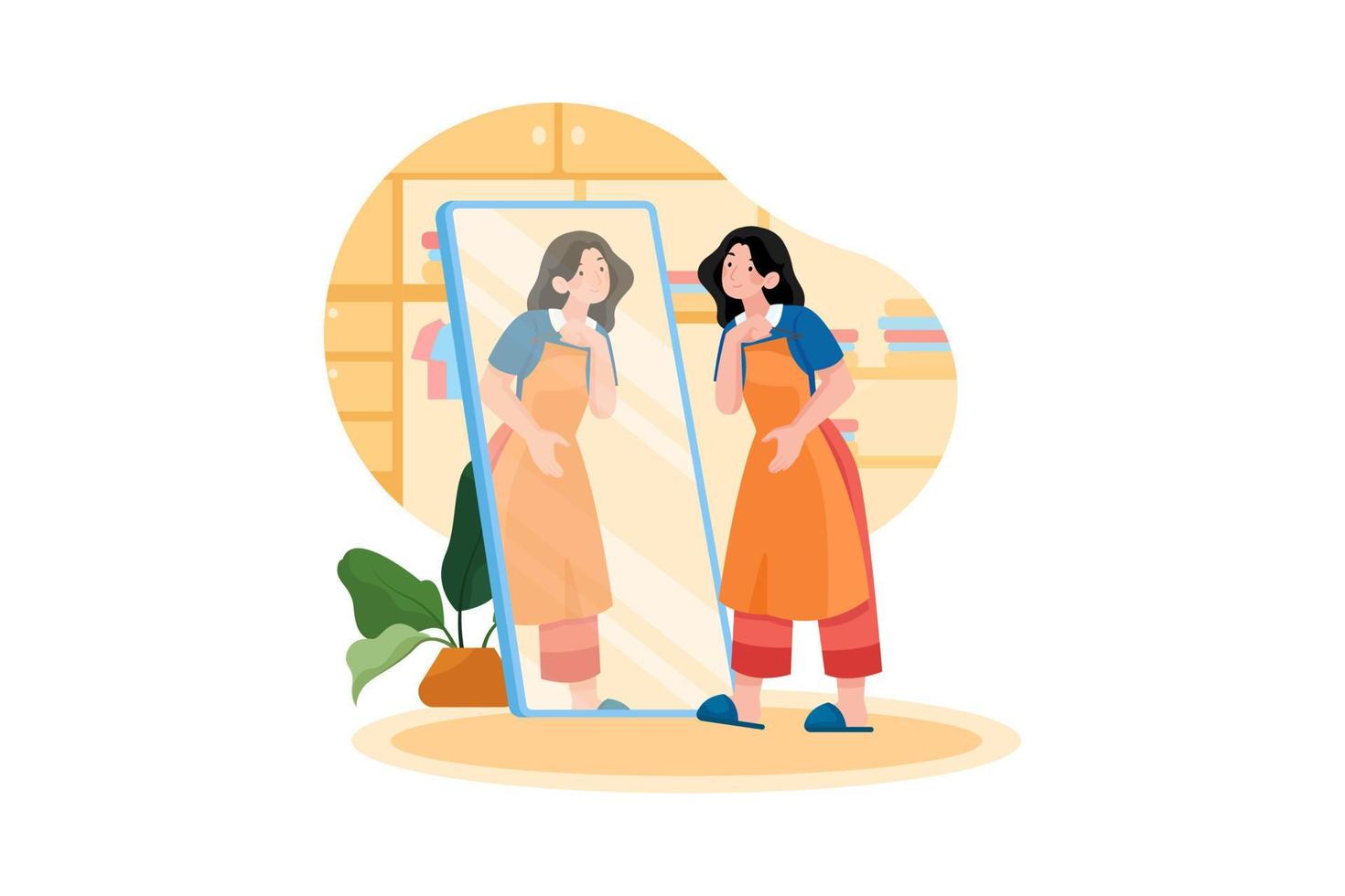 Remote Working Illustration concept. Flat illustration isolated on white background vector