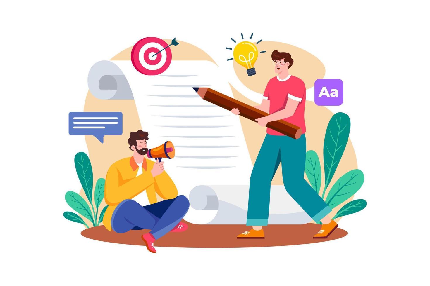 Speechwriter Illustration concept on white background vector
