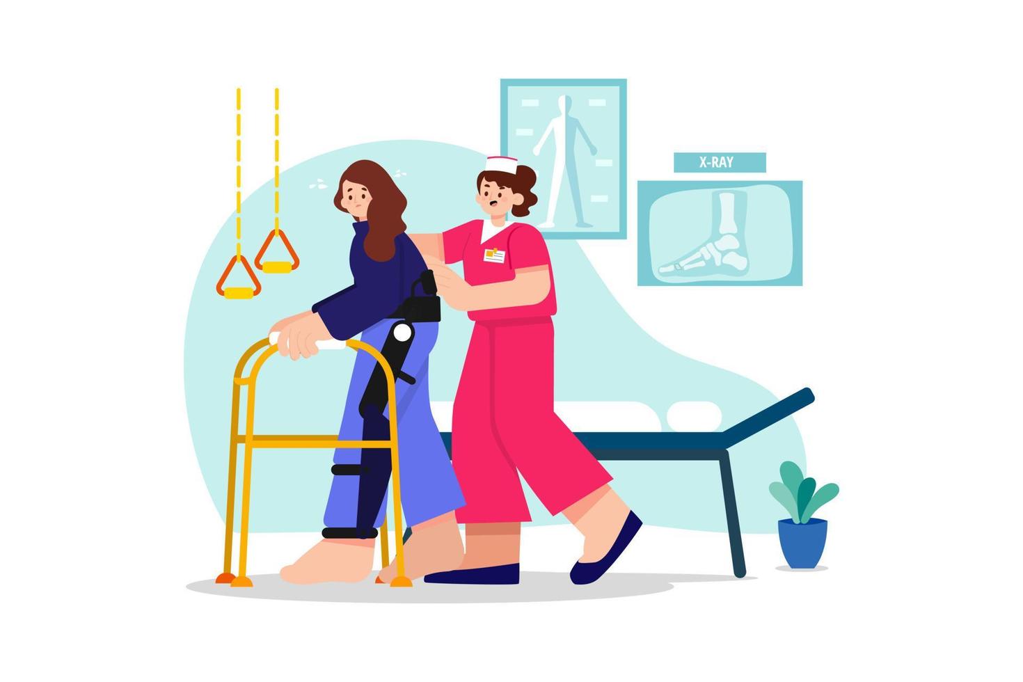 Physical Therapist Illustration concept on white background vector