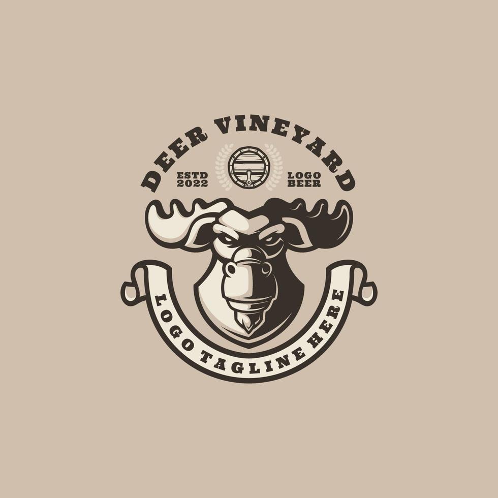 gráfico vectorial ilustrativo de la viña de los ciervos, bueno para el diseño del logotipo vector