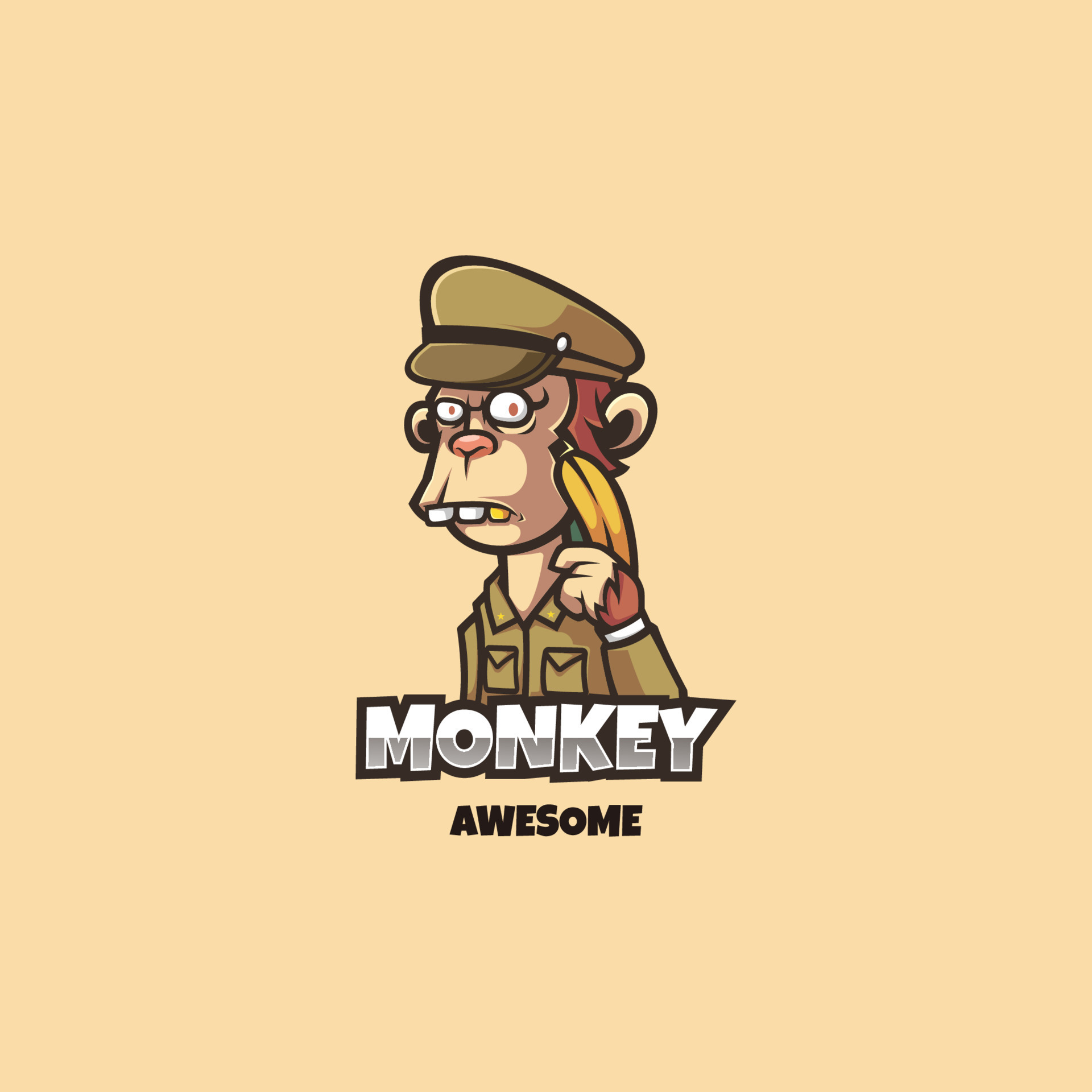Illustration vector graphic of Monkey, good for logo design 9352890