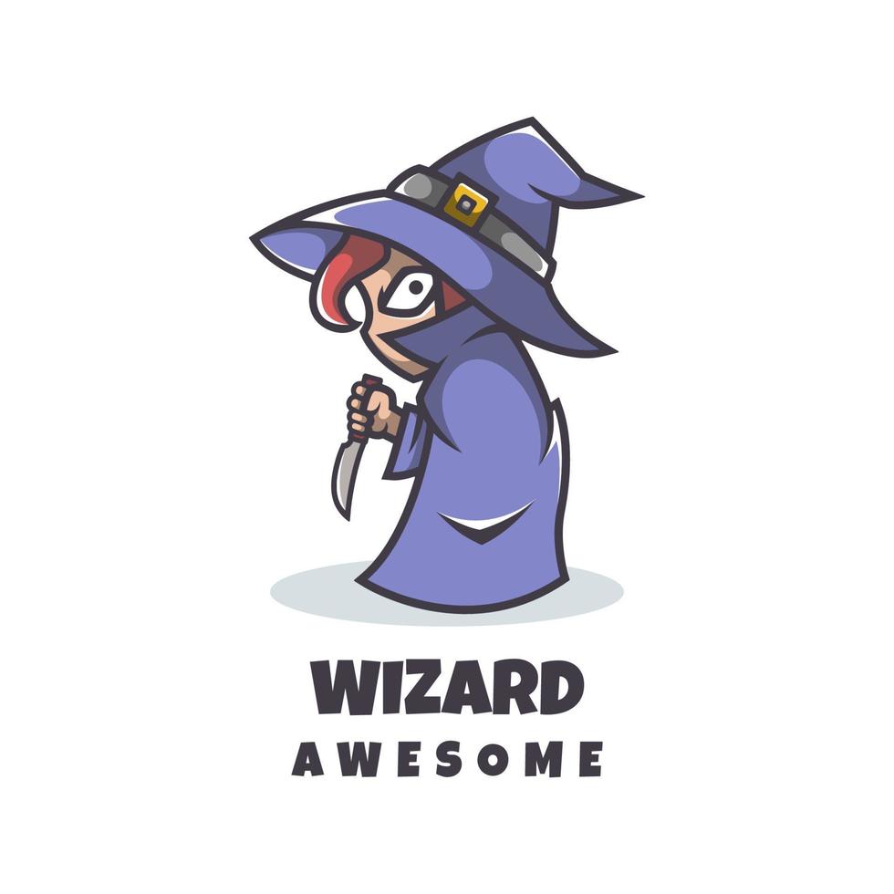 Illustration vector graphic of Wizard, good for logo design