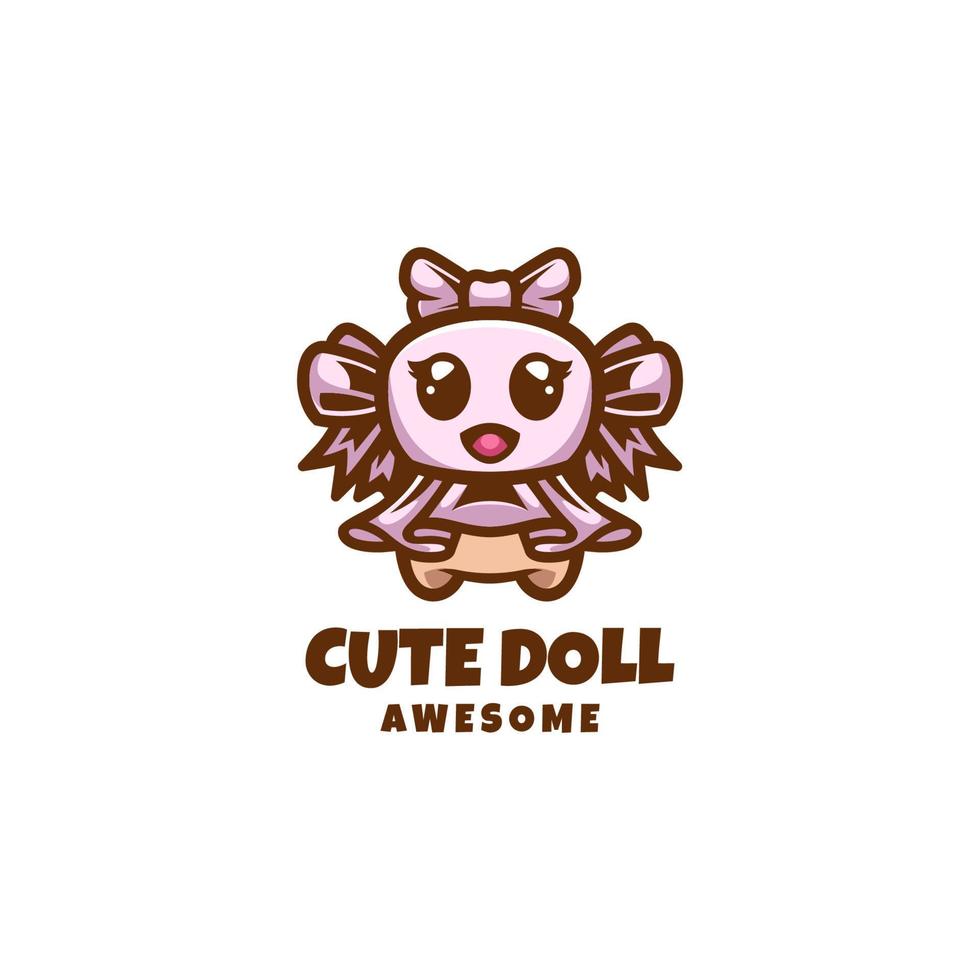 Illustration vector graphic of Cute Doll, good for logo design
