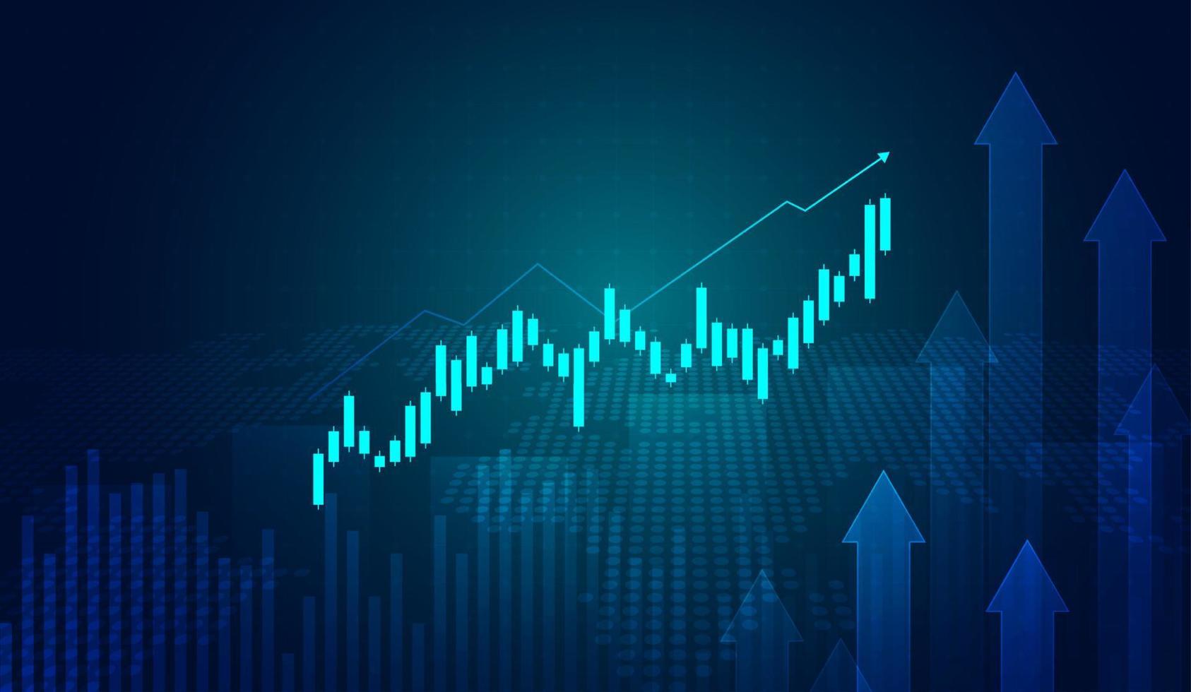 Stock market investment trading graph in graphic concept suitable for financial investment or Economic trends business idea. Vector design