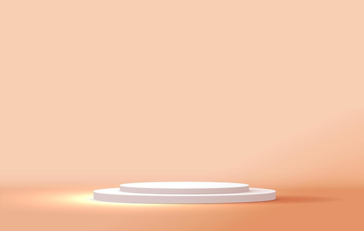 fondo rosa pastel cosmético y pantalla de podio premium para presentación de productos, marca y empaque. escenario de estudio con sombra de fondo. diseño vectorial vector