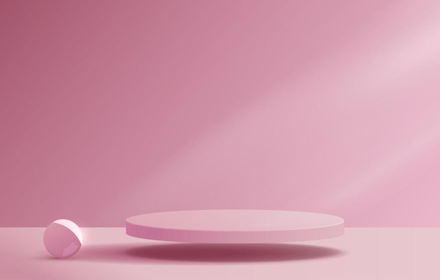 Cosmetic light pink background minimal and premium podium display for product presentation branding and packaging presentation. studio stage with shadow of leaf background. 3D illustration design vector
