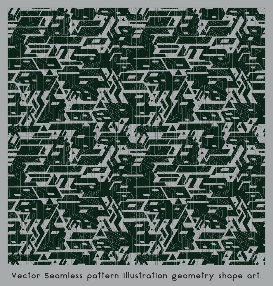 vector eps patrón sin costuras ilustración geometría negra forma arte