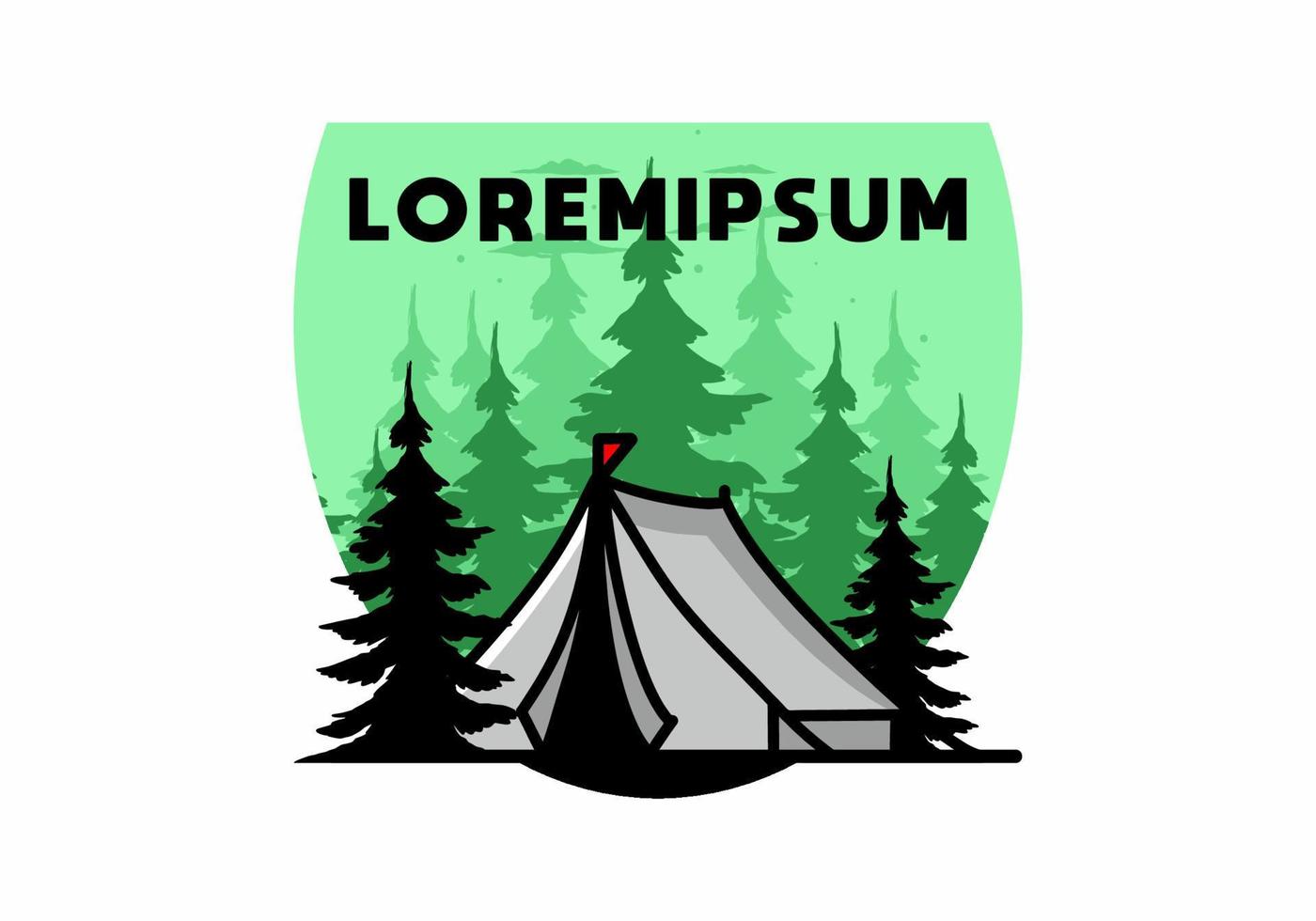 Big camping tent illustration design vector