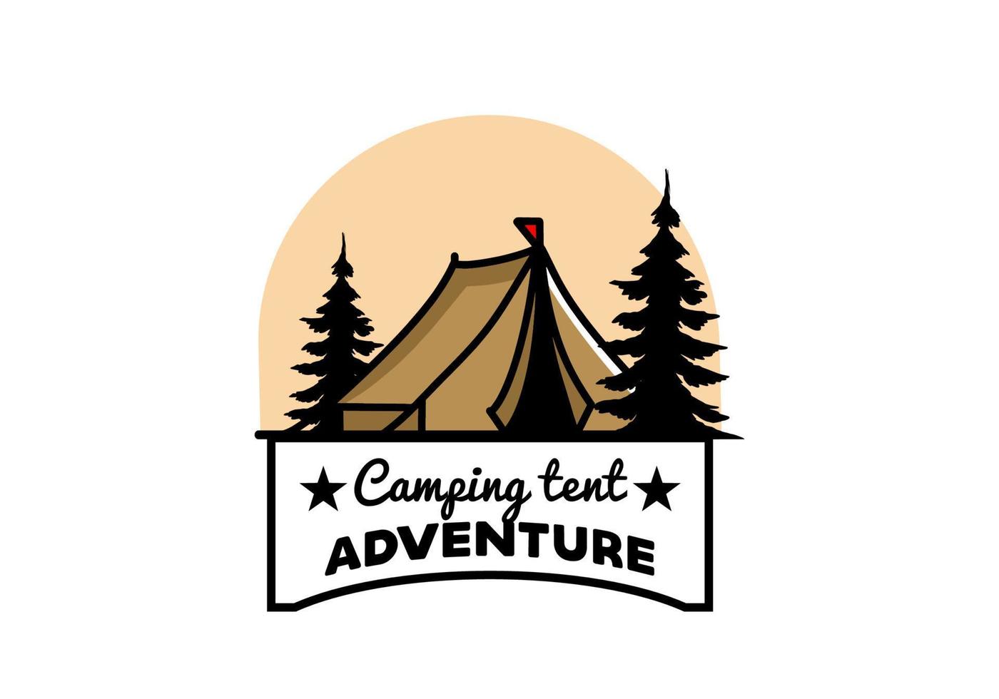 Big camping tent illustration design vector