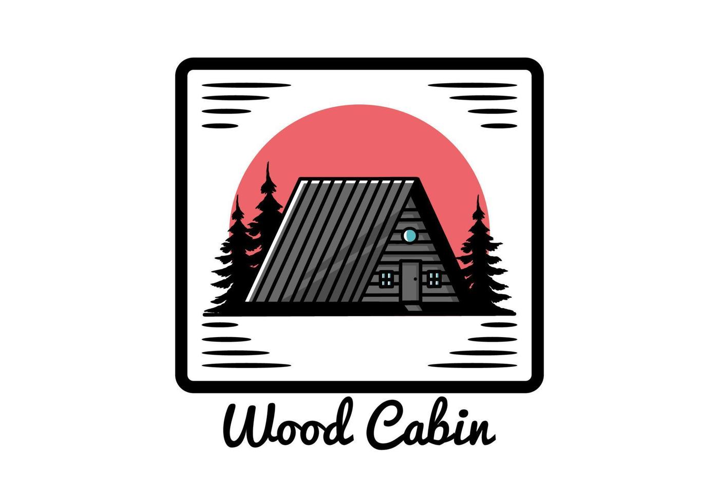 Vintage wood cabin illustration design 9353436 Vector Art at Vecteezy