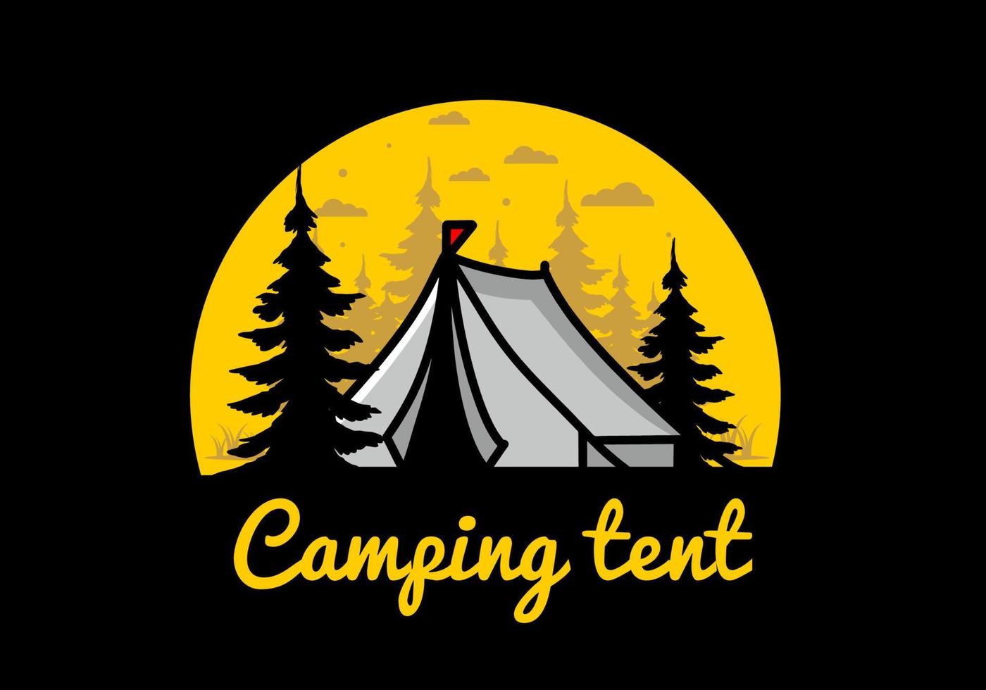 Big camping tent illustration design vector