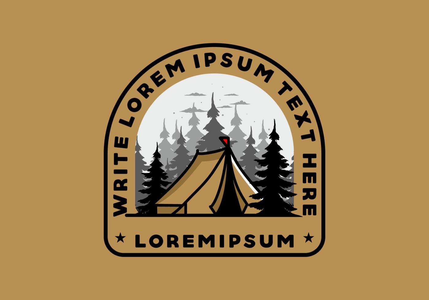 Big camping tent illustration design vector