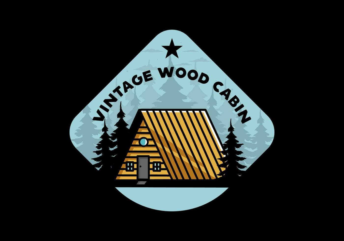 Vintage wood cabin illustration design 9353631 Vector Art at Vecteezy