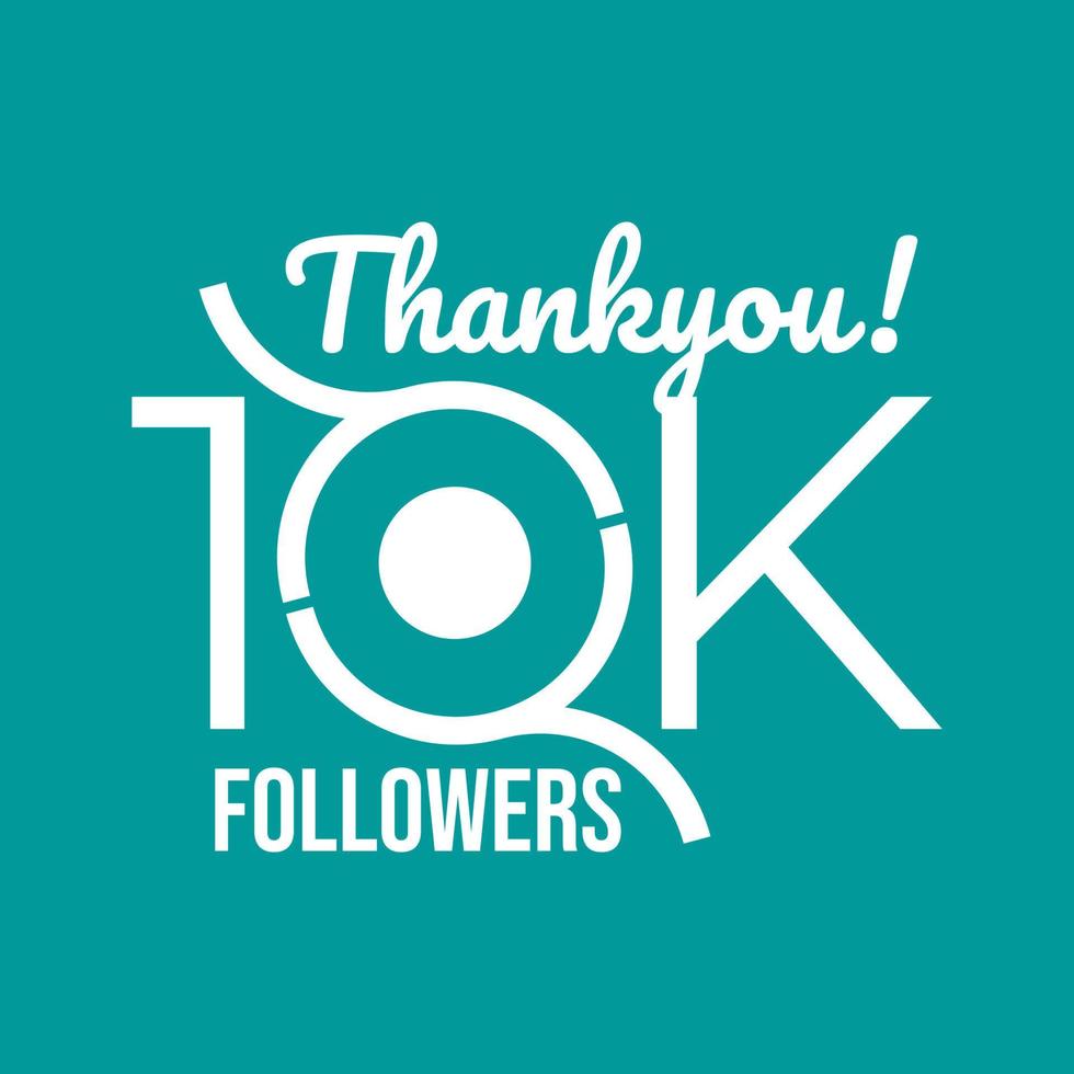 Thank you followers template design vector