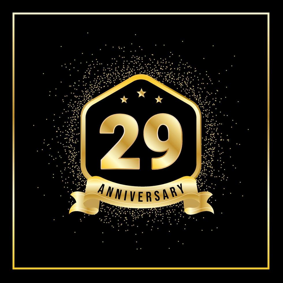 29 Years anniversary celebration vector
