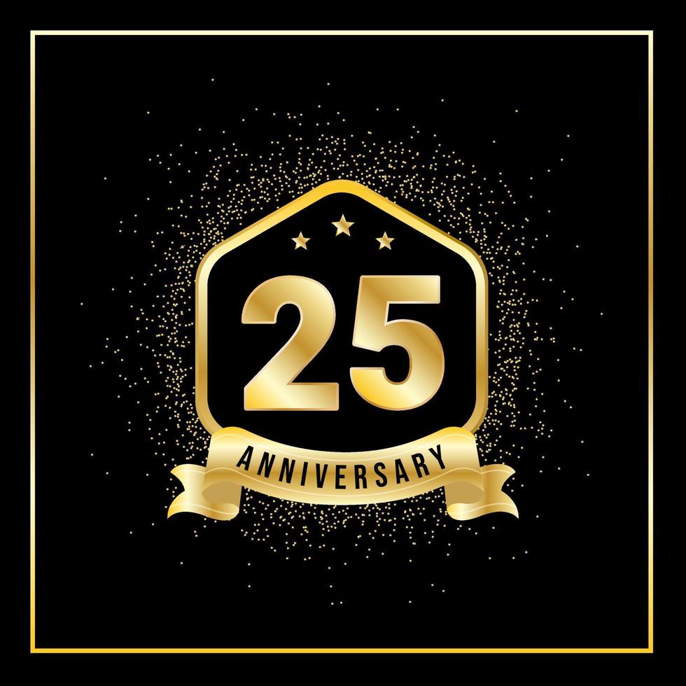 Celebración de aniversario 25 años vector