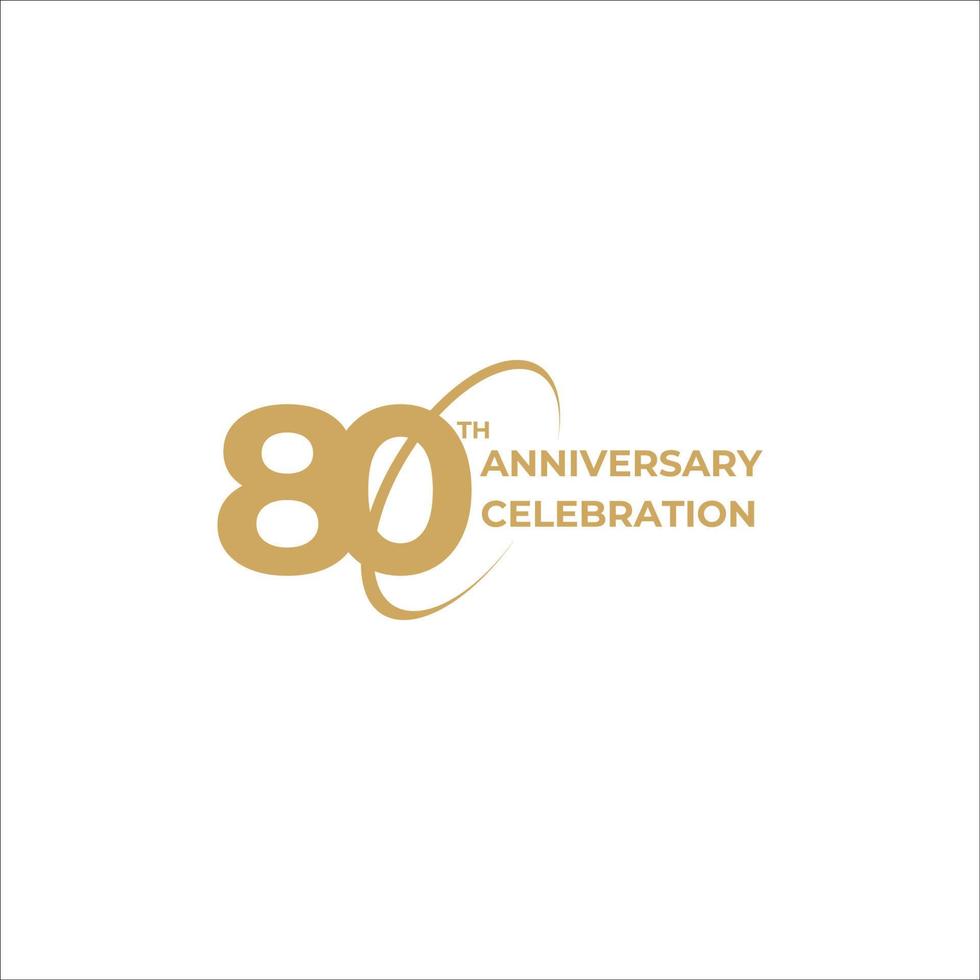 80 years annaiversary celebration vector