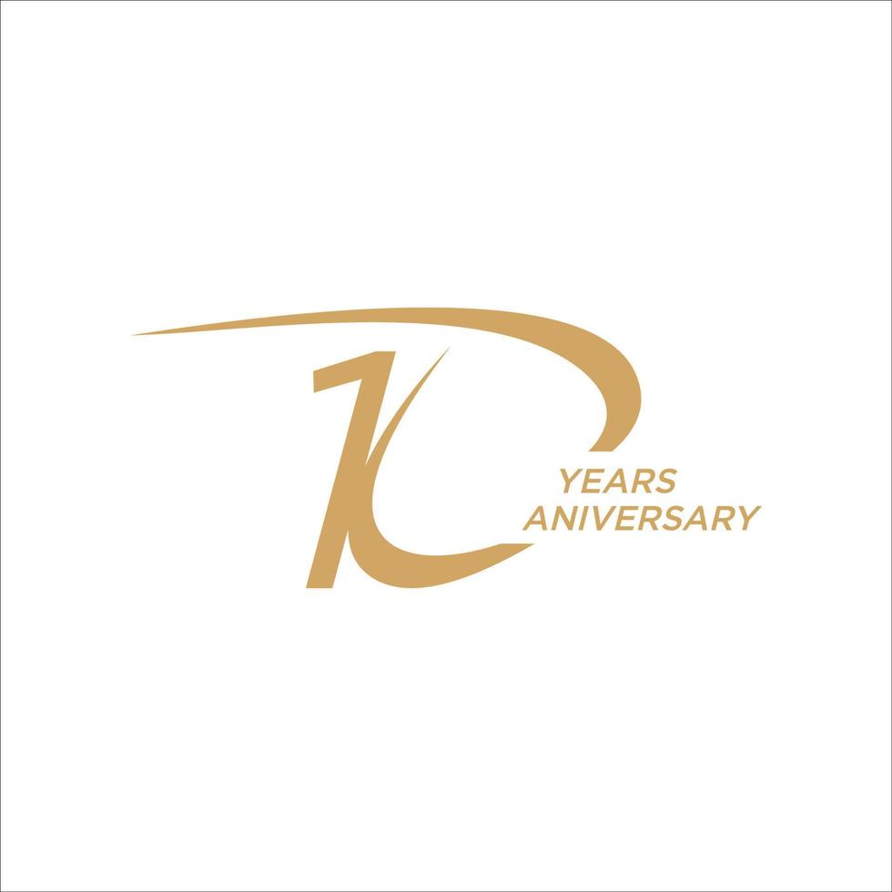 10 years anniversary celebration vector