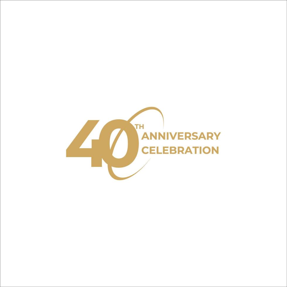 40 years annaiversary celebration vector