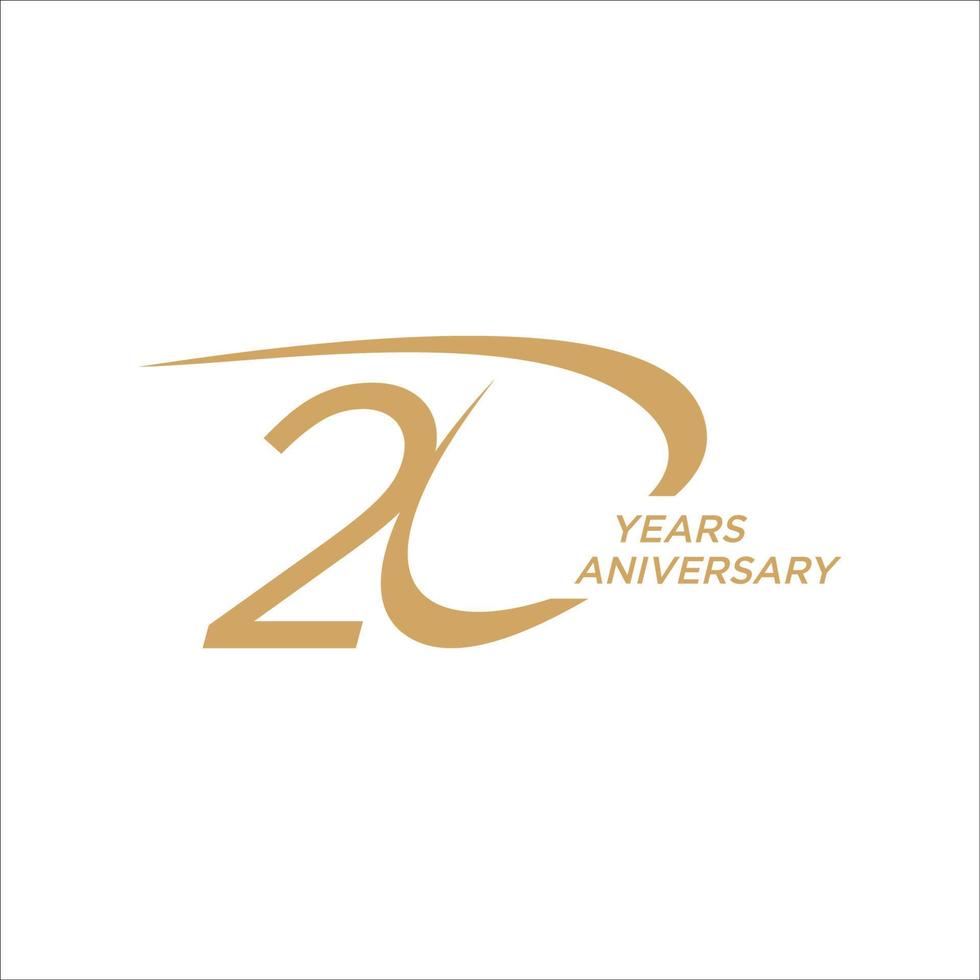 20 years anniversary celebration vector